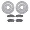 2502-11012 Geoperformance Drilled/Slotted Rotors w/5000 Advanced Brake Pads Kit, 2005-2009 Land Rover, Position: Front - image 1