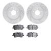 2502-11034 Geoperformance Drilled/Slotted Rotors w/5000 Advanced Brake Pads Kit, 2014-2017 Land Rover, Position: Rear - image 1