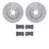 2502-11044 Geoperformance Drilled/Slotted Rotors w/5000 Advanced Brake Pads Kit, 2018-2021 Land Rover, Position: Front - image 1