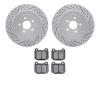 2502-13009 Geoperformance Drilled/Slotted Rotors w/5000 Advanced Brake Pads Kit, 2003-2004 Subaru, Position: Rear - image 1