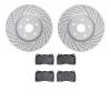 2502-13011 Geoperformance Drilled/Slotted Rotors w/5000 Advanced Brake Pads Kit, 2005-2020 Subaru, Position: Front - image 1