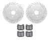 2502-13013 Geoperformance Drilled/Slotted Rotors w/5000 Advanced Brake Pads Kit, 2005-2007 Subaru, Position: Rear - image 1