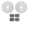 2502-13015 Geoperformance Drilled/Slotted Rotors w/5000 Advanced Brake Pads Kit, 2006-2007 Subaru, Position: Rear - image 1