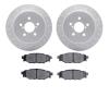 2502-13017 Geoperformance Drilled/Slotted Rotors w/5000 Advanced Brake Pads Kit, 2005-2009 Subaru, Position: Rear - image 1