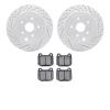 2502-13018 Geoperformance Drilled/Slotted Rotors w/5000 Advanced Brake Pads Kit, 2008-2020 Subaru, Position: Rear - image 1