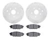 2502-13021 Geoperformance Drilled/Slotted Rotors w/5000 Advanced Brake Pads Kit, 2015-2021 Subaru, Position: Rear - image 1