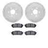 2502-13036 Geoperformance Drilled/Slotted Rotors w/5000 Advanced Brake Pads Kit, 2003-2008 GM, Position: Rear - image 1