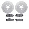 2502-13043 Geoperformance Drilled/Slotted Rotors w/5000 Advanced Brake Pads Kit, Fits Select Subaru, Position: Rear - image 1