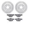 2502-13047 Geoperformance Drilled/Slotted Rotors w/5000 Advanced Brake Pads Kit, Fits Select Subaru, Position: Rear - image 1