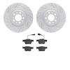 2502-16003 Geoperformance Drilled/Slotted Rotors w/5000 Advanced Brake Pads Kit, 2017-2021 Alfa Romeo, Position: Rear - image 1