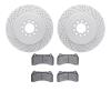 2502-20010 Geoperformance Drilled/Slotted Rotors w/5000 Advanced Brake Pads Kit, 2003-2005 Jaguar, Position: Front - image 1