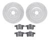 2502-20024 Geoperformance Drilled/Slotted Rotors w/5000 Advanced Brake Pads Kit, 2010-2017 Jaguar, Position: Rear - image 1
