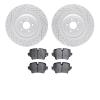 2502-20026 Geoperformance Drilled/Slotted Rotors w/5000 Advanced Brake Pads Kit, 2014-2021 Jaguar, Position: Rear - image 1