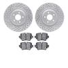2502-20028 Geoperformance Drilled/Slotted Rotors w/5000 Advanced Brake Pads Kit, 2016-2019 Jaguar, Position: Rear - image 1