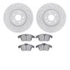 2502-20042 Geoperformance Drilled/Slotted Rotors w/5000 Advanced Brake Pads Kit, 2017-2019 Jaguar, Position: Front - image 1