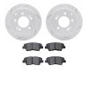 2502-21008 Geoperformance Drilled/Slotted Rotors w/5000 Advanced Brake Pads Kit, 2010-2013 Kia/Hyundai/Genesis, Position: Rear - image 1