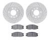2502-21017 Geoperformance Drilled/Slotted Rotors w/5000 Advanced Brake Pads Kit, 2004-2005 Kia/Hyundai/Genesis, Position: Front - image 1