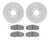 2502-21018 Geoperformance Drilled/Slotted Rotors w/5000 Advanced Brake Pads Kit, 2003-2003 Kia/Hyundai/Genesis, Position: Front - image 1
