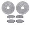 2502-21029 Geoperformance Drilled/Slotted Rotors w/5000 Advanced Brake Pads Kit, 2009-2010 Kia/Hyundai/Genesis, Position: Front - image 1