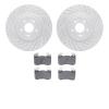 2502-21032 Geoperformance Drilled/Slotted Rotors w/5000 Advanced Brake Pads Kit, Fits Select Kia/Hyundai/Genesis, Position: Fron - image 1