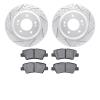 2502-21033 Geoperformance Drilled/Slotted Rotors w/5000 Advanced Brake Pads Kit, Fits Select Kia/Hyundai/Genesis, Position: Rear - image 1