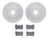 2502-21035 Geoperformance Drilled/Slotted Rotors w/5000 Advanced Brake Pads Kit, Fits Select Kia/Hyundai/Genesis, Position: Fron - image 1