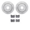 2502-21037 Geoperformance Drilled/Slotted Rotors w/5000 Advanced Brake Pads Kit, Fits Select Kia/Hyundai/Genesis, Position: Rear - image 1
