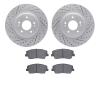 2502-21038 Geoperformance Drilled/Slotted Rotors w/5000 Advanced Brake Pads Kit, Fits Select Kia/Hyundai/Genesis, Position: Fron - image 1