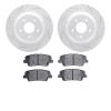 2502-21040 Geoperformance Drilled/Slotted Rotors w/5000 Advanced Brake Pads Kit, Fits Select Kia/Hyundai/Genesis, Position: Rear - image 1