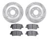2502-21042 Geoperformance Drilled/Slotted Rotors w/5000 Advanced Brake Pads Kit, 2015-2020 Kia/Hyundai/Genesis, Position: Rear - image 1