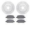2502-26007 Geoperformance Drilled/Slotted Rotors w/5000 Advanced Brake Pads Kit, Fits Select Tesla, Position: Rear - image 1