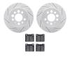 2502-27002 Geoperformance Drilled/Slotted Rotors w/5000 Advanced Brake Pads Kit, 1975-1987 Volvo, Position: Rear - image 1