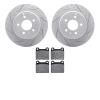 2502-27008 Geoperformance Drilled/Slotted Rotors w/5000 Advanced Brake Pads Kit, 1996-2004 Volvo, Position: Rear - image 1