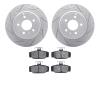 2502-27009 Geoperformance Drilled/Slotted Rotors w/5000 Advanced Brake Pads Kit, 1996-1997 Volvo, Position: Rear - image 1