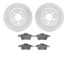 2502-27012 Geoperformance Drilled/Slotted Rotors w/5000 Advanced Brake Pads Kit, 1999-2009 Volvo, Position: Rear - image 1