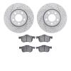 2502-27015 Geoperformance Drilled/Slotted Rotors w/5000 Advanced Brake Pads Kit, 1999-2009 Volvo, Position: Front - image 1