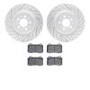 2502-27019 Geoperformance Drilled/Slotted Rotors w/5000 Advanced Brake Pads Kit, 2004-2007 Volvo, Position: Rear - image 1