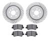 2502-27030 Geoperformance Drilled/Slotted Rotors w/5000 Advanced Brake Pads Kit, 2007-2015 Volvo, Position: Rear - image 1