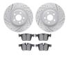 2502-27039 Geoperformance Drilled/Slotted Rotors w/5000 Advanced Brake Pads Kit, 2016-2021 Volvo, Position: Rear - image 1