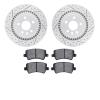 2502-27046 Geoperformance Drilled/Slotted Rotors w/5000 Advanced Brake Pads Kit, 2008-2018 Volvo, Position: Rear - image 1