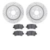 2502-27048 Geoperformance Drilled/Slotted Rotors w/5000 Advanced Brake Pads Kit, 2016-2018 Volvo, Position: Rear - image 1