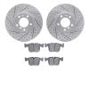 2502-31010 Geoperformance Drilled/Slotted Rotors w/5000 Advanced Brake Pads Kit, 1991-1993 BMW, Position: Front - image 1