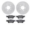 2502-31014 Geoperformance Drilled/Slotted Rotors w/5000 Advanced Brake Pads Kit, 1995-1998 BMW, Position: Front - image 1