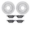 2502-31020 Geoperformance Drilled/Slotted Rotors w/5000 Advanced Brake Pads Kit, 1996-2005 BMW, Position: Rear - image 1