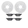 2502-31024 Geoperformance Drilled/Slotted Rotors w/5000 Advanced Brake Pads Kit, 1996-2000 BMW, Position: Rear - image 1