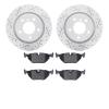 2502-31026 Geoperformance Drilled/Slotted Rotors w/5000 Advanced Brake Pads Kit, 1999-2006 BMW, Position: Rear - image 1