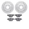 2502-31046 Geoperformance Drilled/Slotted Rotors w/5000 Advanced Brake Pads Kit, 2004-2010 BMW, Position: Front - image 1