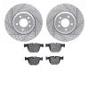 2502-31047 Geoperformance Drilled/Slotted Rotors w/5000 Advanced Brake Pads Kit, 2004-2010 BMW, Position: Rear - image 1