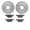 2502-31059 Geoperformance Drilled/Slotted Rotors w/5000 Advanced Brake Pads Kit, 2013-2013 BMW, Position: Rear - image 1