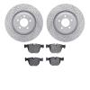 2502-31061 Geoperformance Drilled/Slotted Rotors w/5000 Advanced Brake Pads Kit, 2007-2008 BMW, Position: Rear - image 1